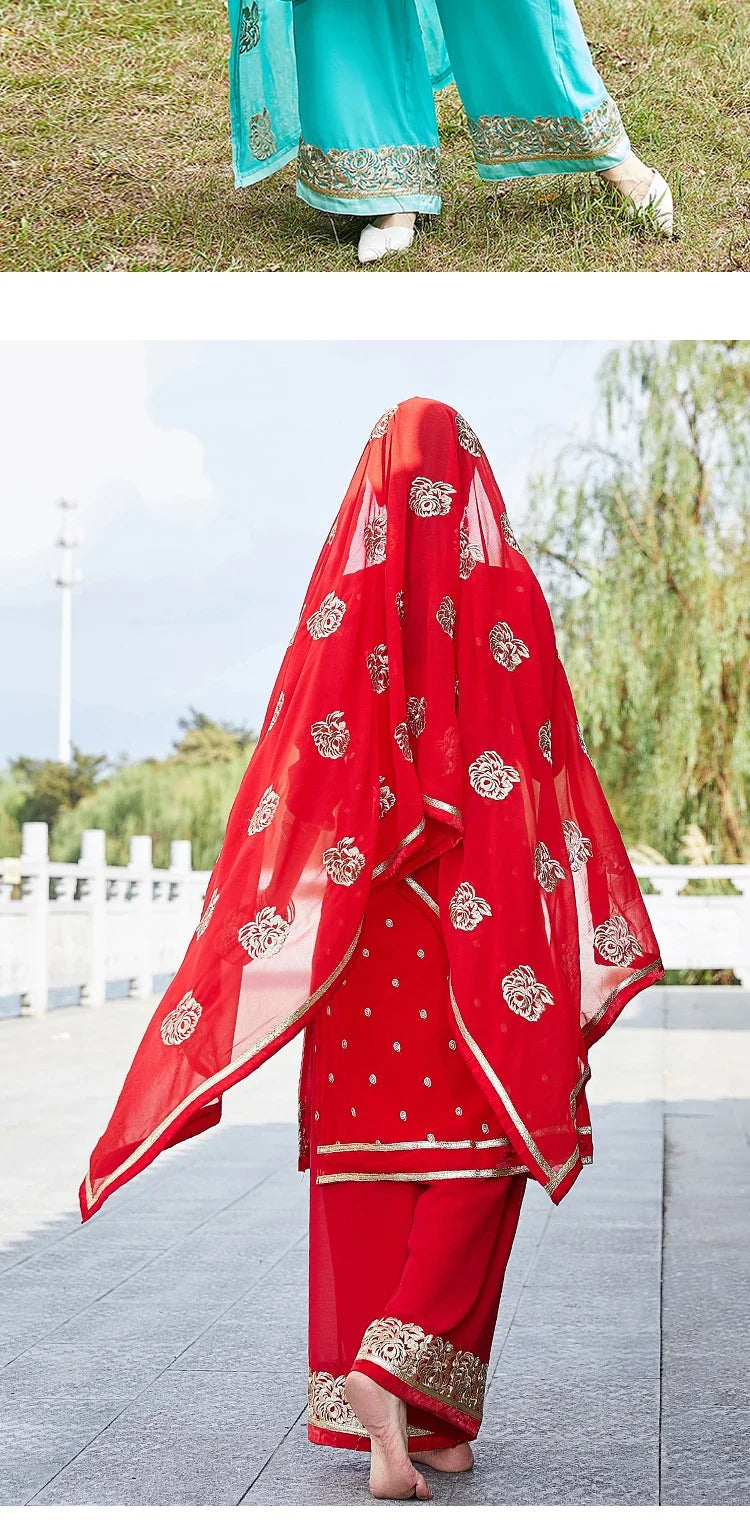 India Pakistan Punjabi Dupattas Daily Suits Woman Blouse Pants Scarf Kurtas Saree Top Katak Sets