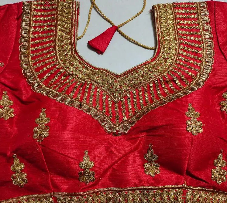 Traditional Indian Sari Top Women Shirt Summer Gold thread Embroidery Pakistan Summer Rhinestone