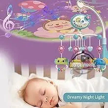 Baby Crib Mobile with Lights Music  Projection for Infants 0-6 Months Remote Control Crib Toys for Newborn Baby Mobile for Crib