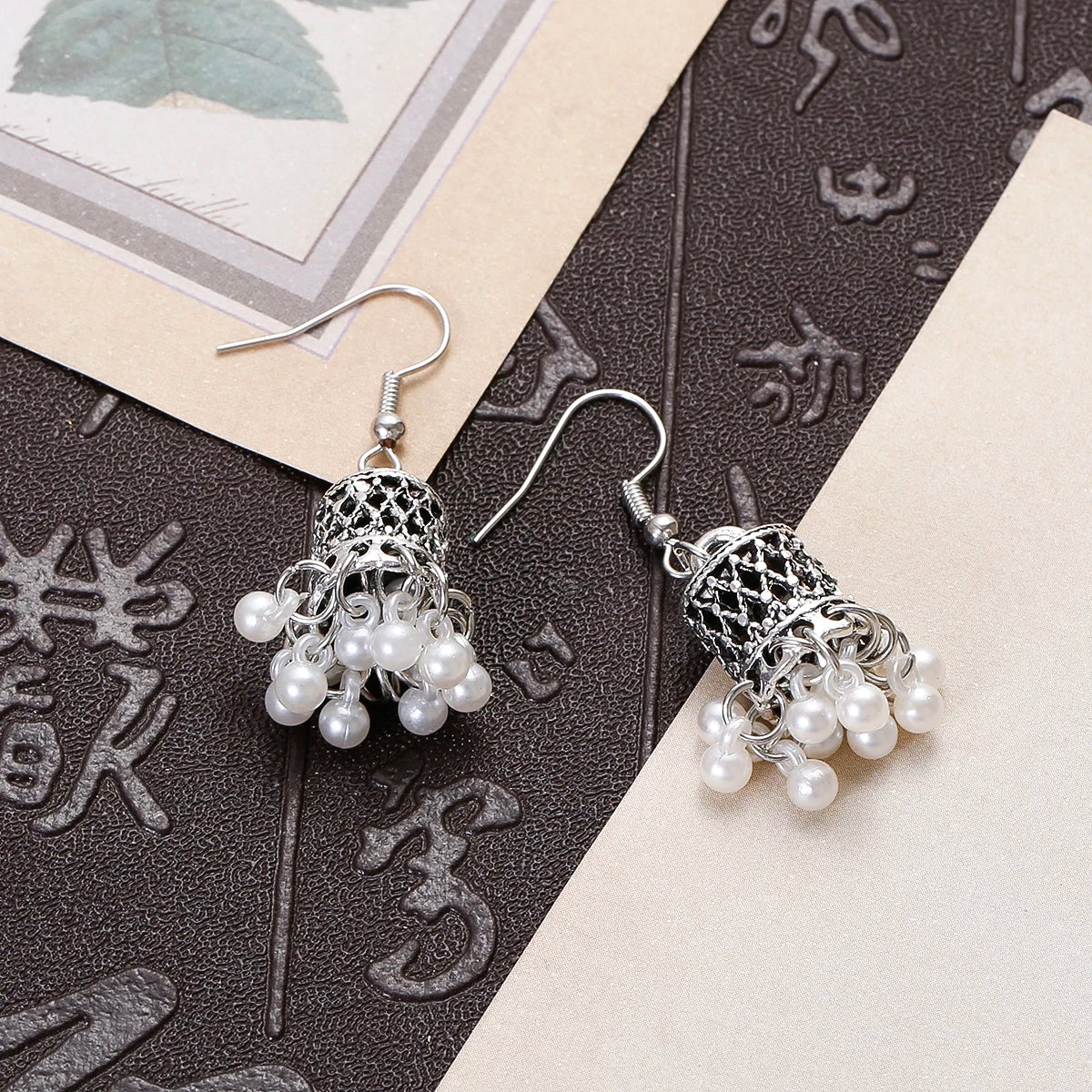 Pendientes Piercing Indian Jewelry Jhumka Tassel Earrings Women Accessories Kolczyki Silver Color Earring Trendy Party Ear rings