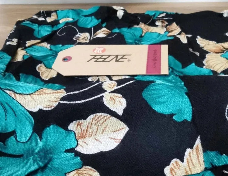 THHONE Vestidos Robe Maxi Long Dress Women Summer Indian Clothes Bohemian Cotton Linen Floral Short Sleeve Korean Style Casual