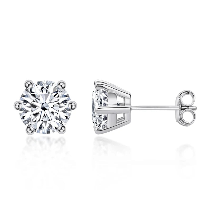 Premium 0.5-2ct Moissanite Diamond Stud Earrings for Women Orginal 925 Sterling Silver Screw Back Women Moissanite Earring 2025