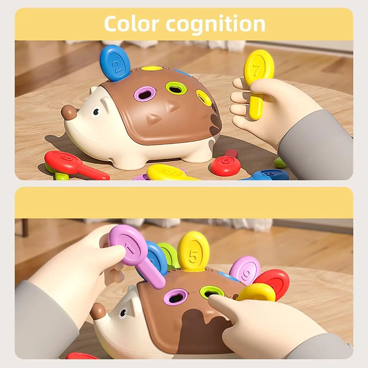 Hedgehog Montessori Baby Toys Hand-eye Coordination Fine Motor Training Develop Concentration Children Sensory Educational Toy