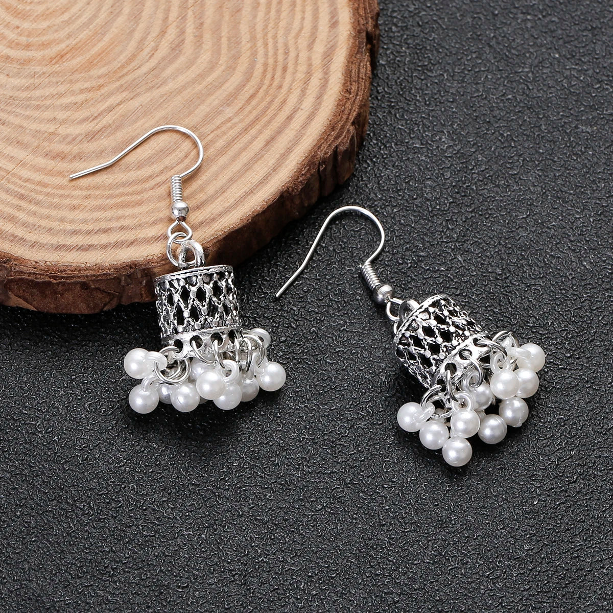 Pendientes Piercing Indian Jewelry Jhumka Tassel Earrings Women Accessories Kolczyki Silver Color Earring Trendy Party Ear rings