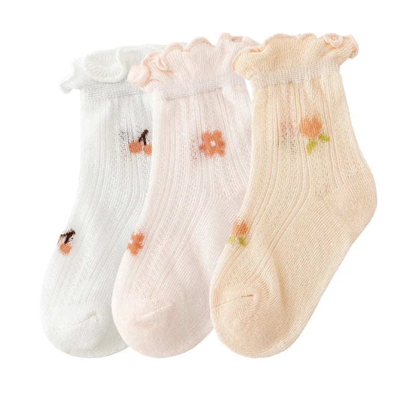 3Pair/lot New Newborn Baby Socks Summer Thin Casual Kids' Baby
