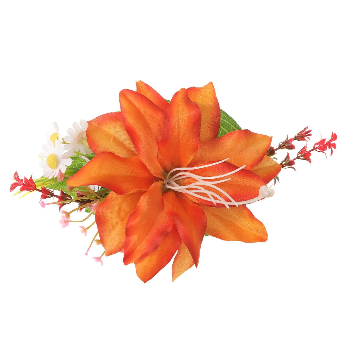 AWAYTR Elegant Bohemian Flower Small Hair Clips Faux Flower Side Pins Hairpin Vacation Beach Hair Accessories for Women