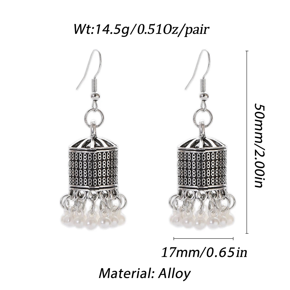 Pendientes Piercing Indian Jewelry Jhumka Tassel Earrings Women Accessories Kolczyki Silver Color Earring Trendy Party Ear rings