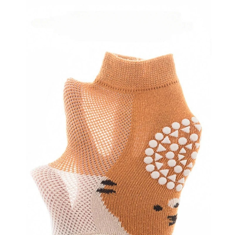 Baby Knee Pad And Floor Socks Set Non-slip Crawling Cushion Infants Toddlers Socks Protector Safety Kneepad 2-piece Set Girl Boy