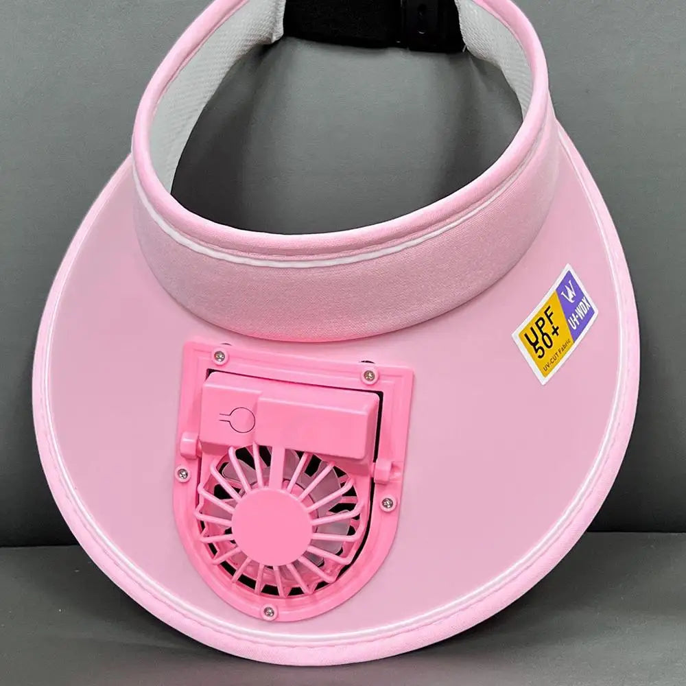 Fashion Outdoor Sun Protection Hat Summer Large Brim USB Charging Fan Sun Visor for Men and Women