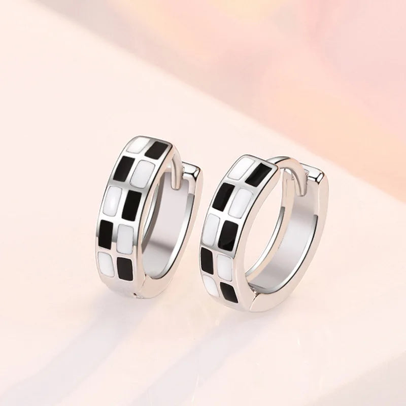 New 925 Sterling Silver Heart Hoop Earrings Stud Earrings Silver Women Star Butterfly Earrings for Women Jewelry Gift E523