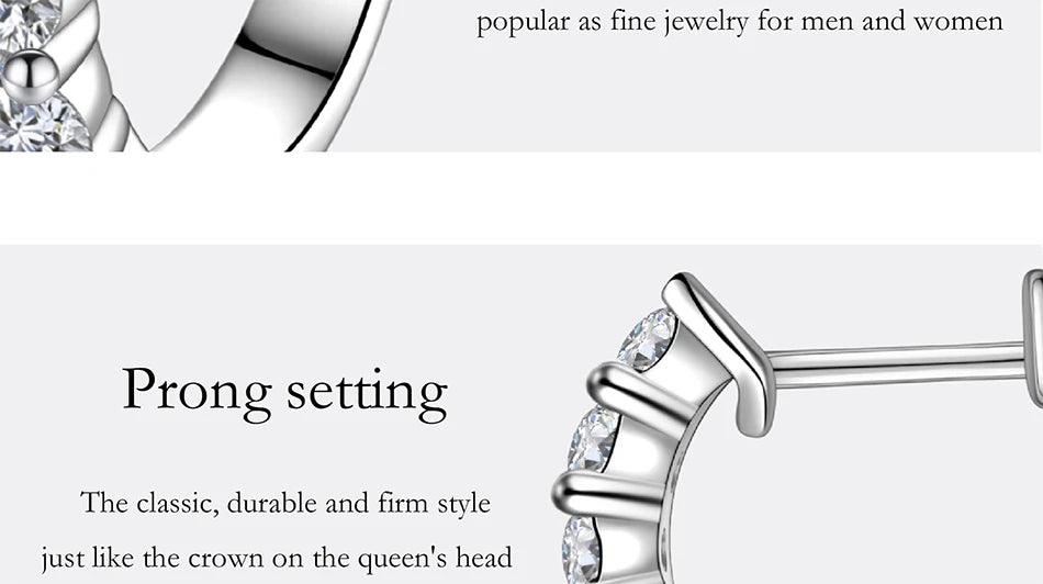 PERMANY 1CT Full Moissanite Earrings for Women S925 Pure Silver Laboratory Certified Cultivation Diamond Luxury Party Jewelry