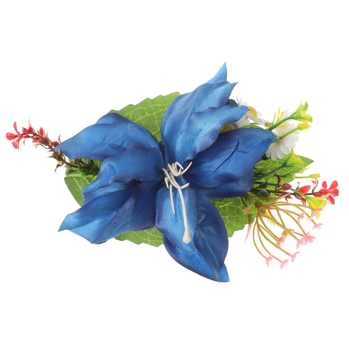 AWAYTR Elegant Bohemian Flower Small Hair Clips Faux Flower Side Pins Hairpin Vacation Beach Hair Accessories for Women