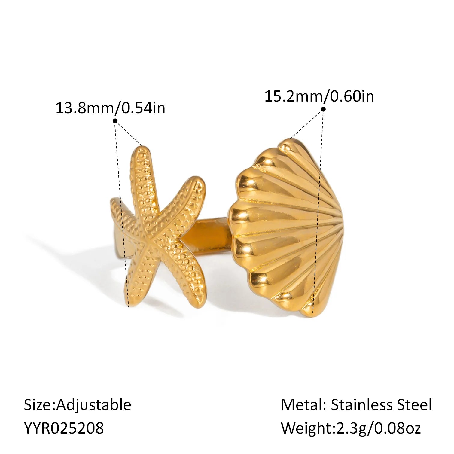 2025 Summer Gold Color Stainless Steel Shell Starfish Crab Drop Earrings For Women Beach Ocean Hoop Drop Stud