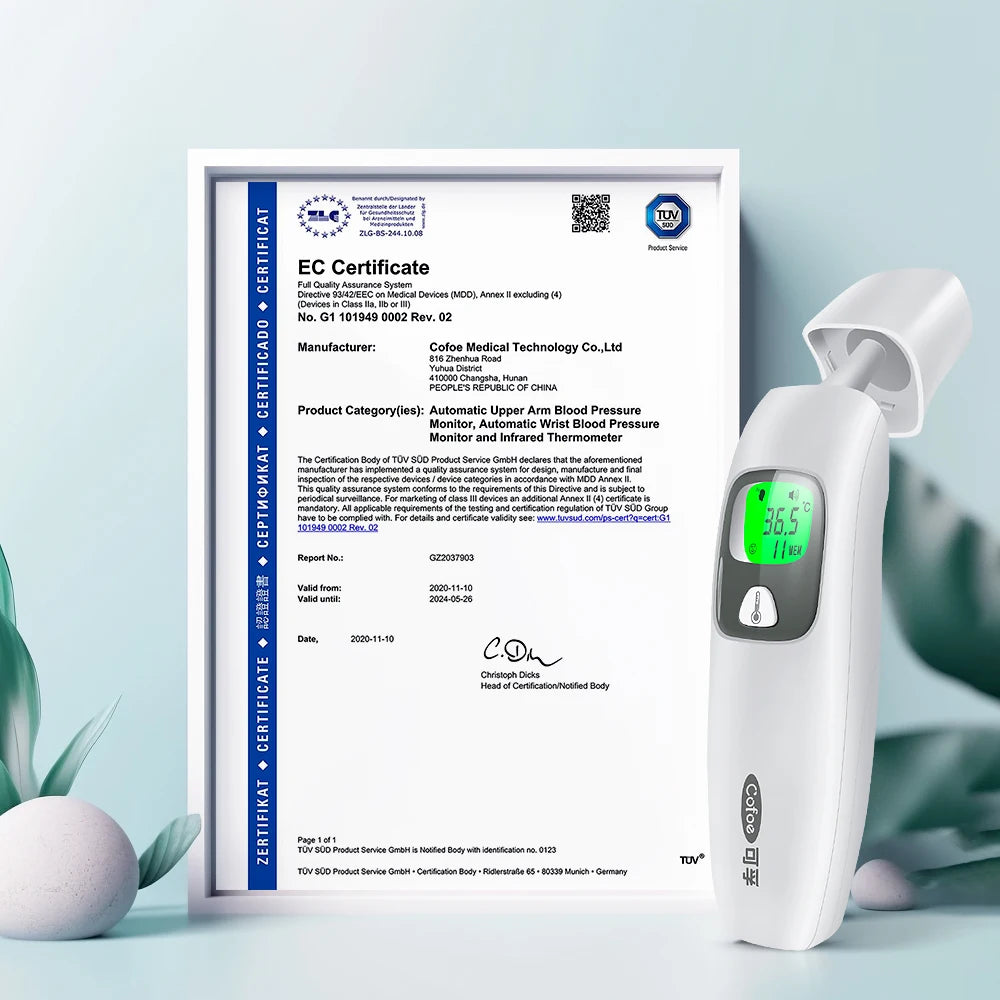 Cofoe Digital Forehead Thermometer Forehead Ear Non-Contact Medical Termometro Baby/Adult Temperature Measure  FASTSHIPPING