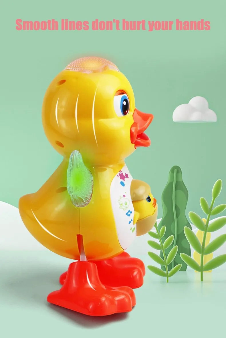 Electric Dancing Duck Toy Interactive Musical Animal with Flashing Lights Educational Gift for Kids