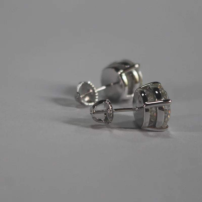 Premium 0.5-2ct Moissanite Diamond Stud Earrings for Women Orginal 925 Sterling Silver Screw Back Women Moissanite Earring 2025