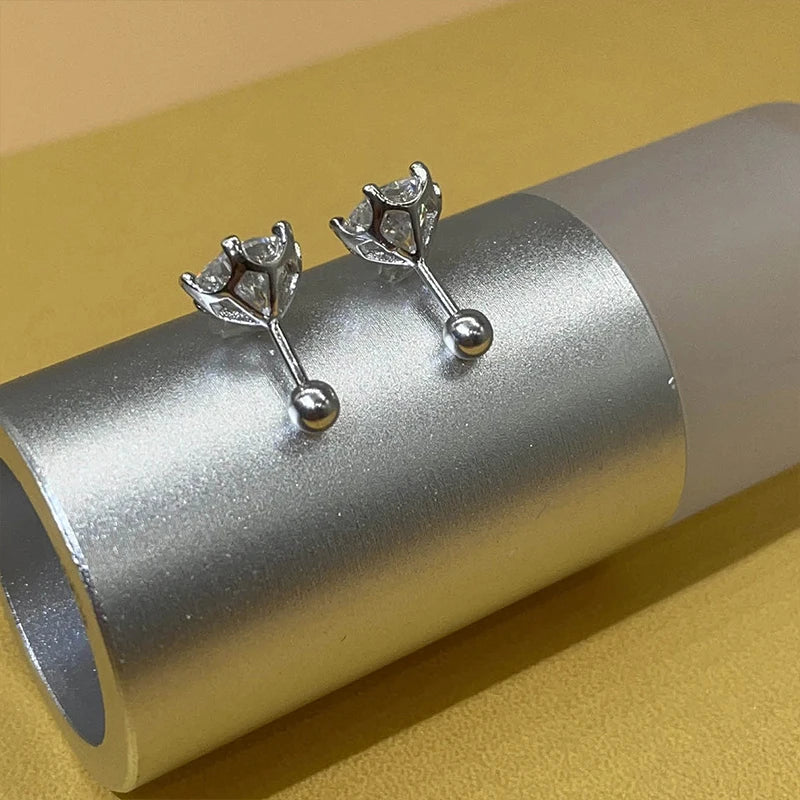 Premium 0.5-2ct Moissanite Diamond Stud Earrings for Women Orginal 925 Sterling Silver Screw Back Women Moissanite Earring 2025