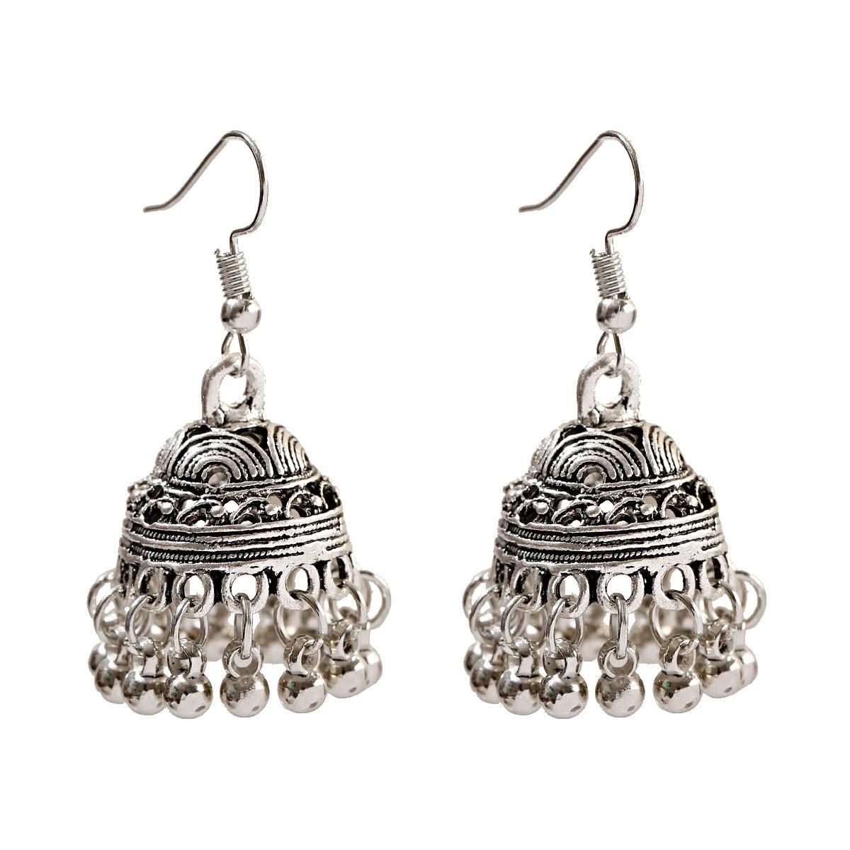 Pendientes Piercing Indian Jewelry Jhumka Tassel Earrings Women Accessories Kolczyki Silver Color Earring Trendy Party Ear rings